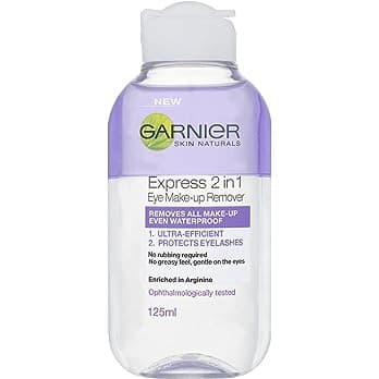 Garnier Skin Active 2 in1 Eye Make Up Remover, Suitable For Waterproof Makeup, Gentle On Eyes and...